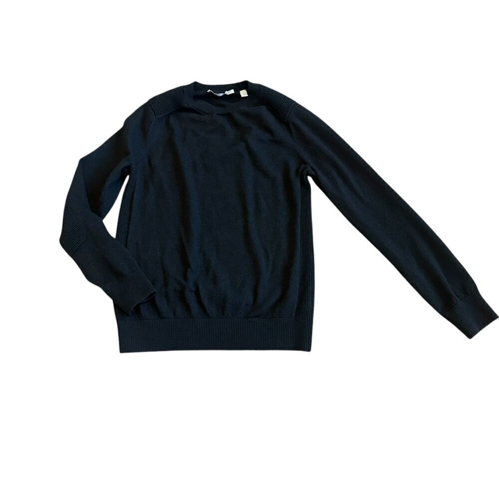 Vince 100% Merino Wool Pullover Sweater Black Stretch Comfy Size Small Women's